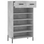 vidaXL Scarpiera Grigio Cemento 60x35x105 cm in Legno Multistrato vidaXL Scarpiera Grigio Cemento 60x35x105 cm in Legno Multistrato