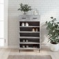 vidaXL Scarpiera Grigio Cemento 60x35x105 cm in Legno Multistrato vidaXL Scarpiera Grigio Cemento 60x35x105 cm in Legno Multistrato