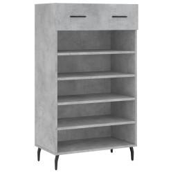 vidaXL Scarpiera Grigio Cemento 60x35x105 cm in Legno Multistrato