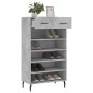 vidaXL Scarpiera Grigio Cemento 60x35x105 cm in Legno Multistrato vidaXL Scarpiera Grigio Cemento 60x35x105 cm in Legno Multistrato