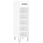 vidaXL Scarpiera Bianco Lucido 30x35x105 cm in Legno Multistrato vidaXL Scarpiera Bianco Lucido 30x35x105 cm in Legno Multistrato