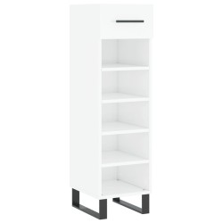 vidaXL Scarpiera Bianco Lucido 30x35x105 cm in Legno Multistrato