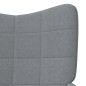 vidaXL Poltrona Relax Grigio Chiaro in Tessuto