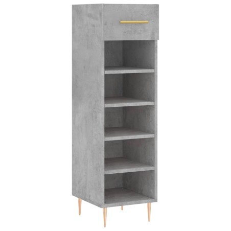 vidaXL Scarpiera Grigio Cemento 30x35x105 cm in Legno Multistrato