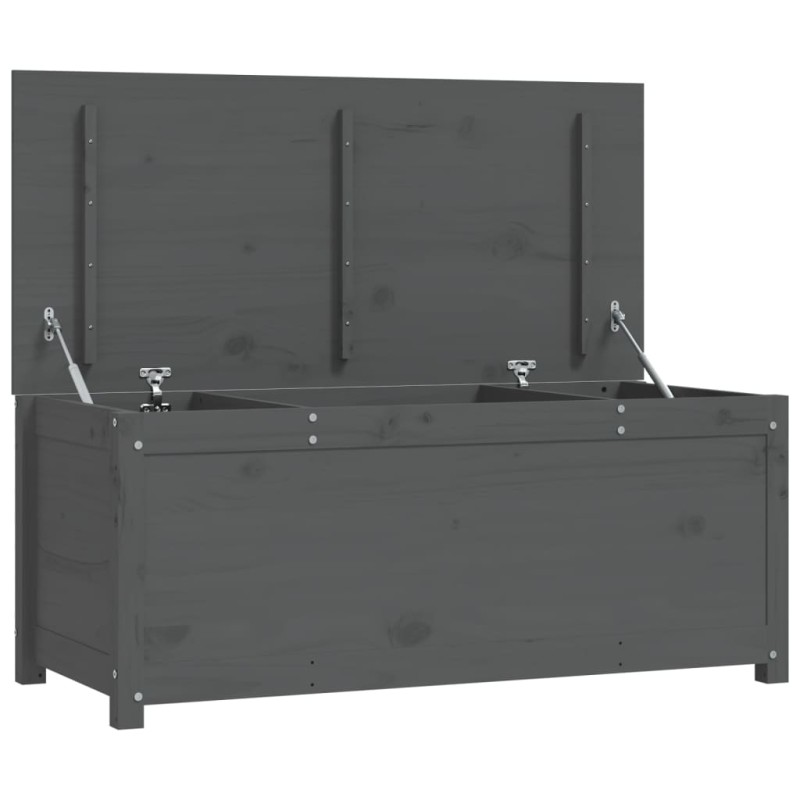 vidaXL Contenitore Portaoggetti Grigio 110x50x45,5cm Massello di Pino vidaXL Contenitore Portaoggetti Grigio 110x50x45,5cm Massello di Pino