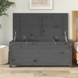 vidaXL Contenitore Portaoggetti Grigio 110x50x45,5cm Massello di Pino