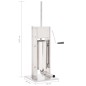 vidaXL Insaccatrice Manuale Argento 5 L in Acciaio Inossidabile vidaXL Insaccatrice Manuale Argento 5 L in Acciaio Inossidabile