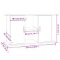 vidaXL Supporto Acquario 101x41x58 cm Legno Multistrato Grigio Cemento
