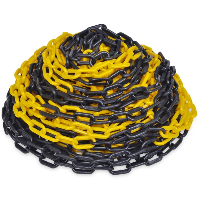 vidaXL Catena Sicurezza Traffico 30 m Plastica Giallo/Nero vidaXL Catena Sicurezza Traffico 30 m Plastica Giallo/Nero