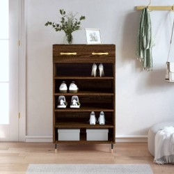 vidaXL Scarpiera Rovere Marrone 60x35x105 cm in Legno Multistrato