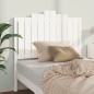 Testiera per Letto Bianca 106x4x110cm in Legno Massello di Pino Testiera per Letto Bianca 106x4x110cm in Legno Massello di Pino