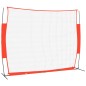 vidaXL Rete Baseball Rossa e Nera 369x107x271 cm Acciaio e Poliestere vidaXL Rete Baseball Rossa e Nera 369x107x271 cm Acciaio e Poliestere