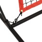 vidaXL Rete Baseball Rossa e Nera 369x107x271 cm Acciaio e Poliestere vidaXL Rete Baseball Rossa e Nera 369x107x271 cm Acciaio e Poliestere
