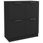Credenze 2 pz Nere 60x30x70 cm in Legno Multistrato Credenze 2 pz Nere 60x30x70 cm in Legno Multistrato