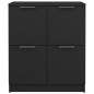 Credenze 2 pz Nere 60x30x70 cm in Legno Multistrato Credenze 2 pz Nere 60x30x70 cm in Legno Multistrato