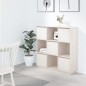 Credenza Bianca 110,5x35x117 cm in Legno Massello di Pino Credenza Bianca 110,5x35x117 cm in Legno Massello di Pino