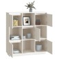 Credenza Bianca 110,5x35x117 cm in Legno Massello di Pino Credenza Bianca 110,5x35x117 cm in Legno Massello di Pino