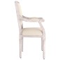 vidaXL Poltrona Beige 54x59x99 cm Lino