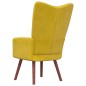 vidaXL Sedia Relax Giallo Senape in Velluto vidaXL Sedia Relax Giallo Senape in Velluto