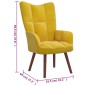 vidaXL Sedia Relax Giallo Senape in Velluto vidaXL Sedia Relax Giallo Senape in Velluto