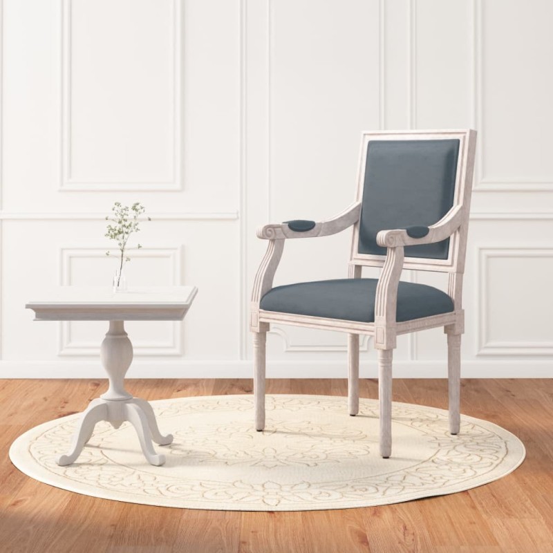 vidaXL Poltrona Grigio Scuro 54x59x99 cm Velluto vidaXL Poltrona Grigio Scuro 54x59x99 cm Velluto