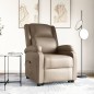 vidaXL Poltrona Alzapersona Cappuccino in Similpelle
