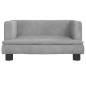 vidaXL Divano per Bambini Grigio Chiaro 60x40x30 cm in Velluto
