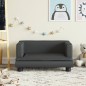 vidaXL Divano per Bambini Nero 60x40x30 cm in Similpelle