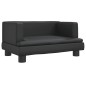 vidaXL Divano per Bambini Nero 60x40x30 cm in Similpelle