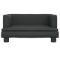 vidaXL Divano per Bambini Nero 60x40x30 cm in Similpelle
