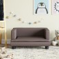 vidaXL Divano per Bambini Marrone 60x40x30 cm in Similpelle
