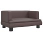 vidaXL Divano per Bambini Marrone 60x40x30 cm in Similpelle