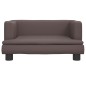 vidaXL Divano per Bambini Marrone 60x40x30 cm in Similpelle