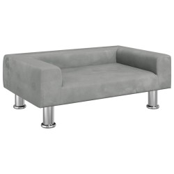 vidaXL Divano per Bambini Grigio Chiaro 70x45x26,5 cm in Velluto