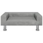 vidaXL Divano per Bambini Grigio Chiaro 70x45x26,5 cm in Velluto