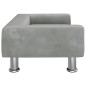 vidaXL Divano per Bambini Grigio Chiaro 70x45x26,5 cm in Velluto