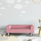 vidaXL Divano per Bambini Rosa 70x45x26,5 cm in Velluto