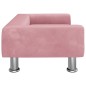 vidaXL Divano per Bambini Rosa 70x45x26,5 cm in Velluto