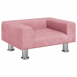 vidaXL Divano per Bambini Rosa 50x40x26,5 cm in Velluto