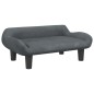 vidaXL Divano per Bambini Grigio Scuro 70x40x24 cm in Velluto