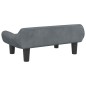 vidaXL Divano per Bambini Grigio Scuro 70x40x24 cm in Velluto