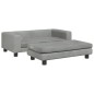 vidaXL Divano Bambini Poggiapiedi Grigio Chiaro 100x50x30 cm Velluto