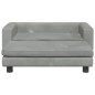 vidaXL Divano Bambini Poggiapiedi Grigio Chiaro 100x50x30 cm Velluto