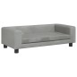 vidaXL Divano Bambini Poggiapiedi Grigio Chiaro 100x50x30 cm Velluto