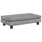 vidaXL Divano Bambini Poggiapiedi Grigio Chiaro 100x50x30 cm Velluto