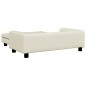 vidaXL Divano per Bambini con Poggiapiedi Crema 100x50x30cm Similpelle