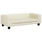 vidaXL Divano per Bambini con Poggiapiedi Crema 100x50x30cm Similpelle
