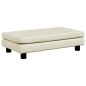 vidaXL Divano per Bambini con Poggiapiedi Crema 100x50x30cm Similpelle