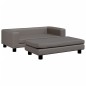 vidaXL Divano Bambini con Poggiapiedi Grigio 100x50x30 cm Similpelle