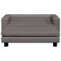 vidaXL Divano Bambini con Poggiapiedi Grigio 100x50x30 cm Similpelle
